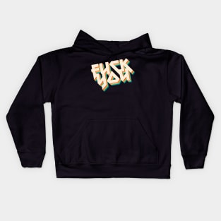 F*ck You - Metal Typography Statement Design Kids Hoodie